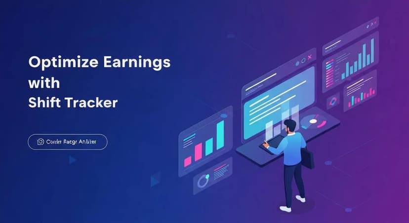 Person using a digital interface with graphs and data to optimize earnings with Shift Tracker