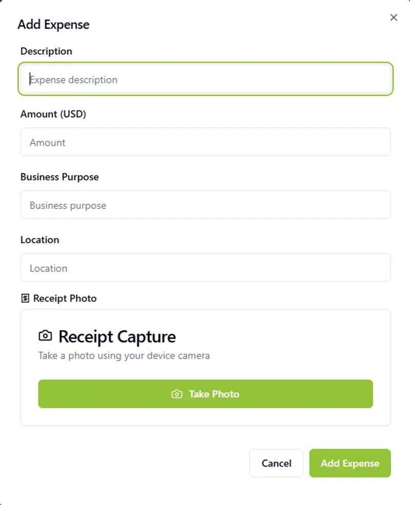 Shift Tracker expense tracking connected to shifts